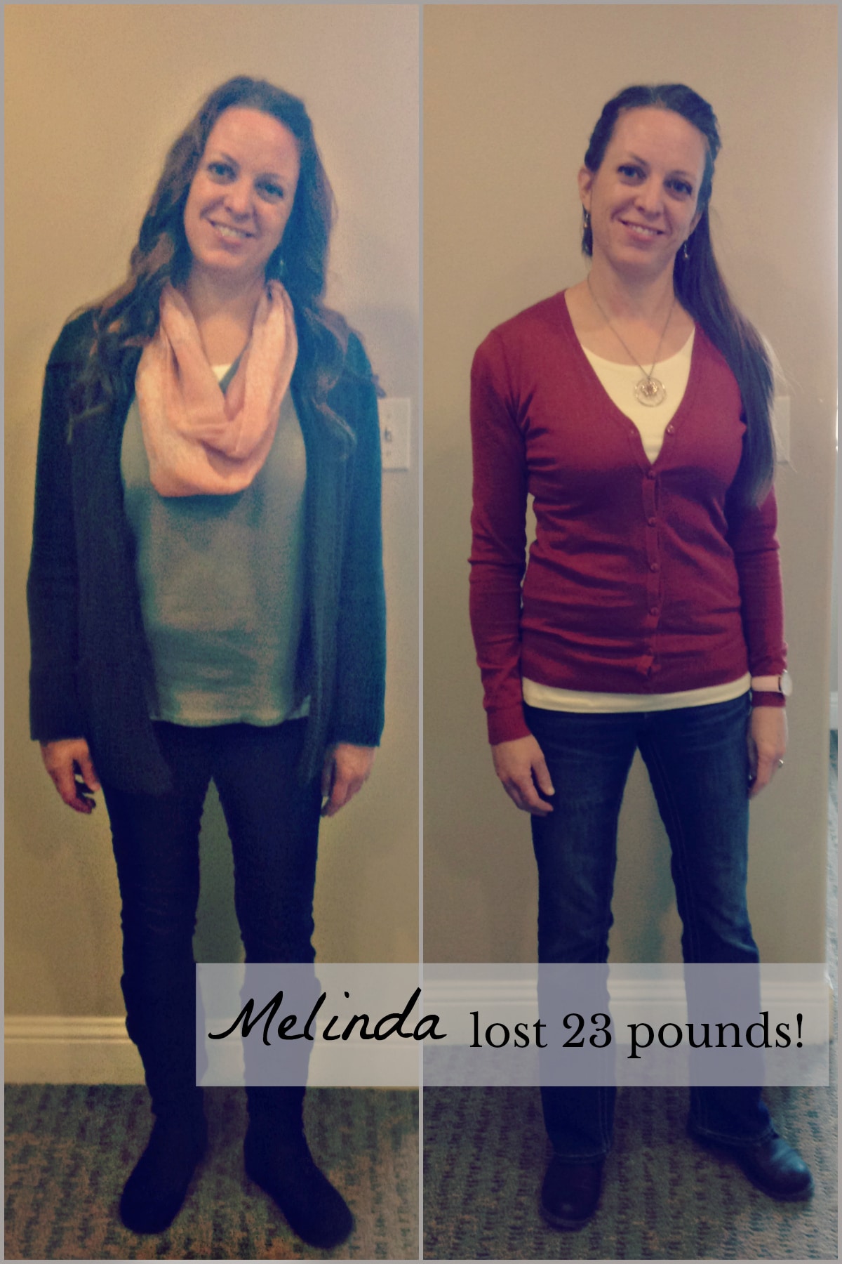 Melina lost 23 pounds