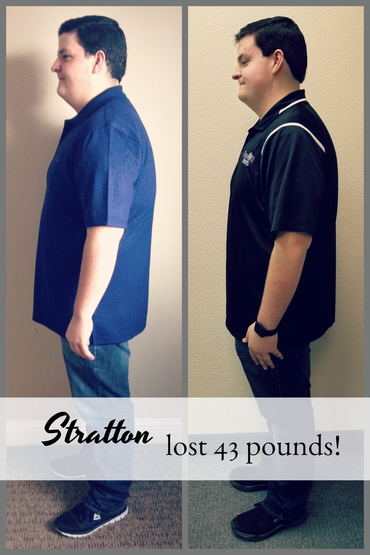 Stratton Butterfield lost 43 pounds
